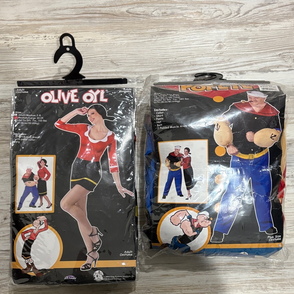 Olive Oyl Women's Costume - Red and Black
Popeye Men’s sailor outfit